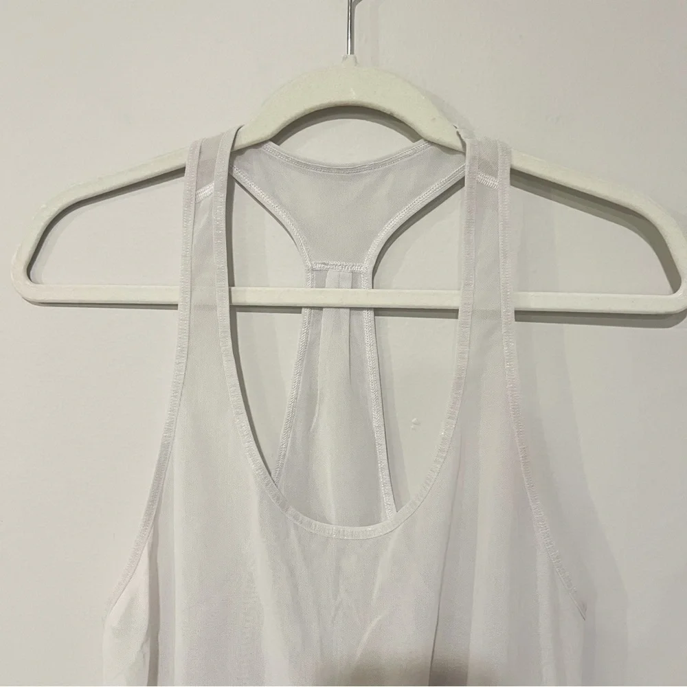 Lululemon Mesh Off White Racerback Tank Top